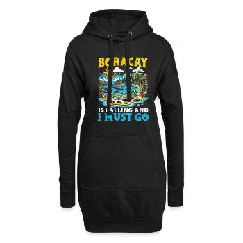 Boracay Philippinen Sommerurlaub Boaracay Beach - Hoodie-Kleid - Schwarz - Vorne