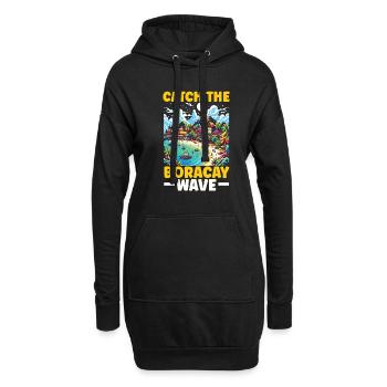 Boracay Philippinen Sommerurlaub Boaracay Beach - Hoodie-Kleid - Schwarz - Vorne