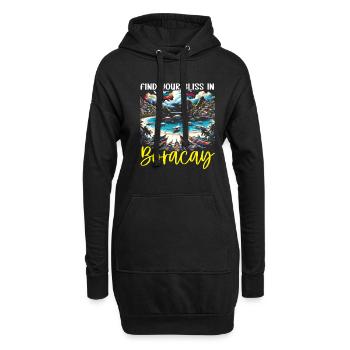 Boracay Philippinen Sommerurlaub Boaracay Beach - Hoodie-Kleid - Schwarz - Vorne