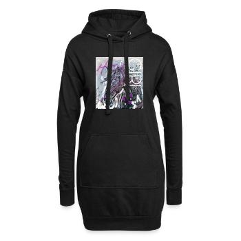 Hey Girl Horse Head - Hoodie Dress - black - Front