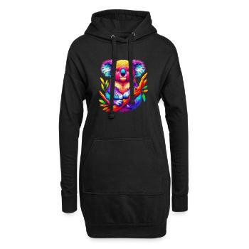 Koala - Sweat-shirt à capuche long Femme - noir - Devant