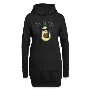 PAPACADO Avocado mit Sonnenbrille - Hoodie-Kleid - Schwarz - Vorne