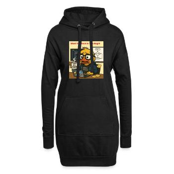 Funny Coding Duck Illustration - Hoodie Dress - black - Front