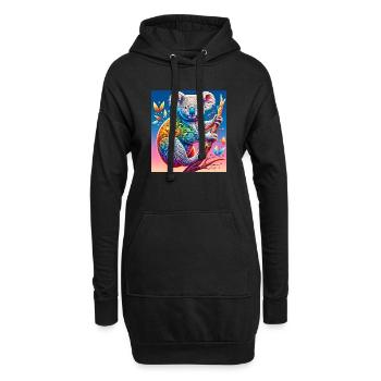 Koala - Hoodie-Kleid - Schwarz - Vorne