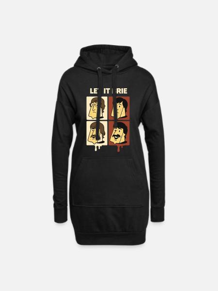Let It Brie Cheese Quartett - Hoodie-Kleid - Schwarz