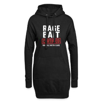 Rage Bait zertifizierter Griff mit Sorgfalt, lustig - Hoodie-Kleid - Schwarz - Vorne