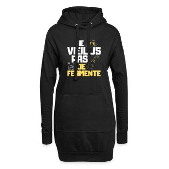 Ich alter nicht fermentiertes Bier lustiges Geschenk - Hoodie-Kleid - Schwarz - Vorne
