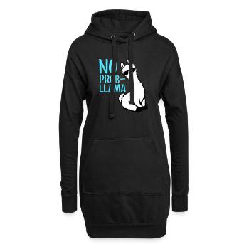 No Prob Lama Cool Sonnenbrille Sitzend Problama - Hoodie-Kleid - Schwarz - Vorne