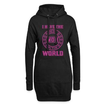 Ich habe die beste Mutter der Welt – Muttertag - Hoodie-Kleid - Schwarz - Vorne