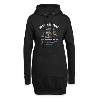Elle va marcher beaucoup moins bien forcement... - Sweat-shirt à capuche long Femme - noir - Devant