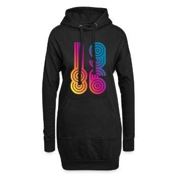 86 Eight Six 1986 - Hoodie-Kleid - Schwarz - Vorne