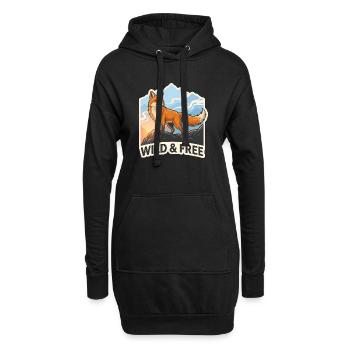 Sauvage et Libre – Fox Mountain - Sweat-shirt à capuche long Femme - noir - Devant