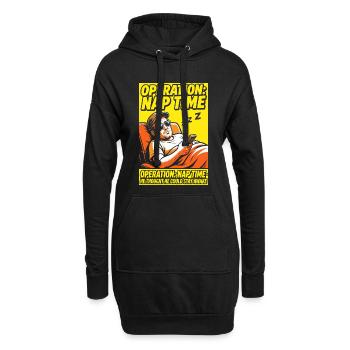 Opération Heure de la Sieste – Fan de sommeil drôle - Sweat-shirt à capuche long Femme - noir - Devant