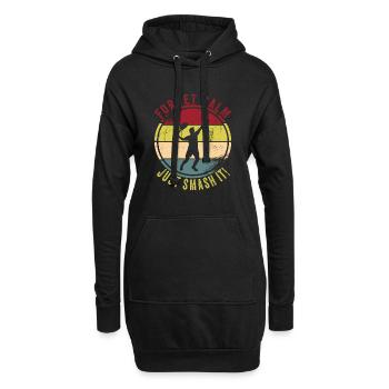 Tennis - Hoodie-Kleid - Schwarz - Vorne