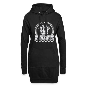 Lusitger Schachspieler Spruch I Schach - Hoodie-Kleid - Schwarz - Vorne