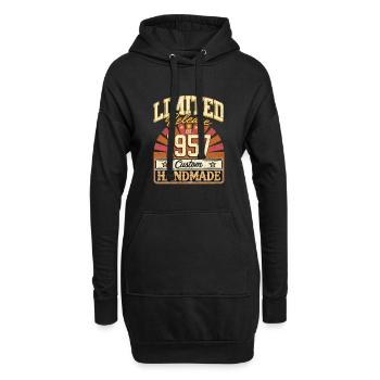 Limité 1957 drôle dictons cadeau anniversaire - Sweat-shirt à capuche long Femme - noir - Devant