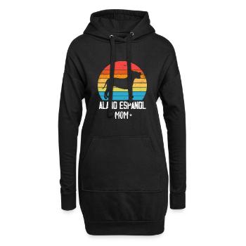 Alano Espanol - Hoodie-Kleid - Schwarz - Vorne