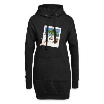 Weihnachten ist überall - Hoodie-Kleid - Schwarz - Vorne