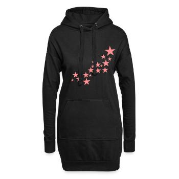 Star Pattern Symbols - Hoodie Dress - black - Front