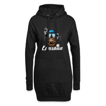 Lausbua Lederhosen - Hoodie-Kleid - Schwarz - Vorne