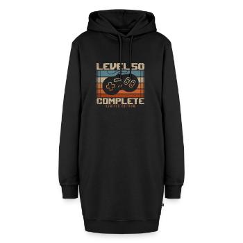 50 Geburtstag Geschenk 50 Jahre Level 50 Complete - Hoodie-Kleid - Schwarz - Vorne
