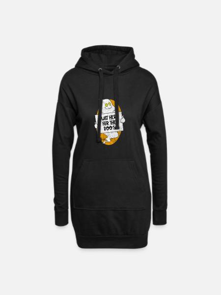 Gespenst camping Lagerfeuer Klassenfahrt Halloween - Hoodie-Kleid - Schwarz