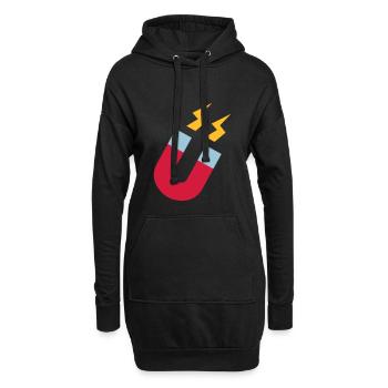Aimant - Sweat-shirt à capuche long Femme - noir - Devant