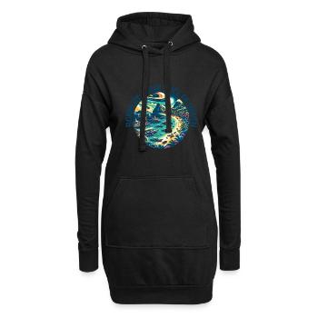 Boracay Philippinen Sommerurlaub Boaracay Beach - Hoodie-Kleid - Schwarz - Vorne
