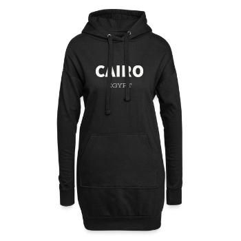 Le Caire - Sweat-shirt à capuche long Femme - noir - Devant