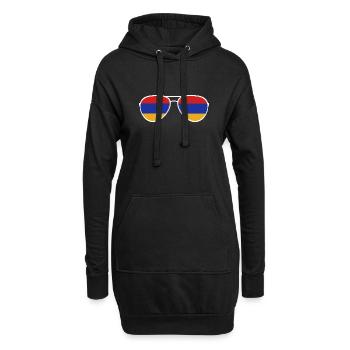 Armenia Armenien Sonnenbrille Armenian Flagge Flag - Hoodie-Kleid - Schwarz - Vorne