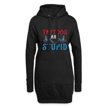 Les tatouages sont stupides tatoueurs tatoueurs - Sweat-shirt à capuche long Femme - noir - Devant