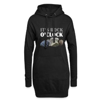 C’est Rock O’clock Geology Stone Collecting - Sweat-shirt à capuche long Femme - noir - Devant