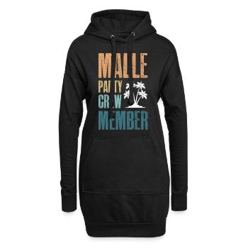 Malle Party Crew - Hoodie-Kleid - Schwarz - Vorne