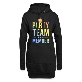 Party Team Bunt - Hoodie-Kleid - Schwarz - Vorne
