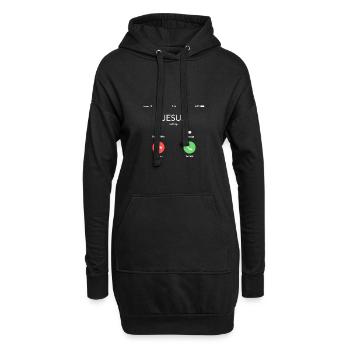 Jésus appelle - Sweat-shirt à capuche long Femme - noir - Devant