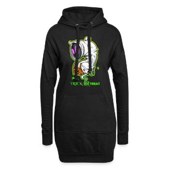 Ghost Halloween - Sweat-shirt à capuche long Femme - noir - Devant