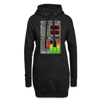 50 Jahre in der Zeit reisen - Zeitreise Computer - Hoodie-Kleid - Schwarz - Vorne
