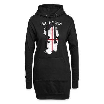 Drapeau de la Sardaigne Drapeau de la Sardaigne Drapeau de la Sardaigne - Sweat-shirt à capuche long Femme - noir - Devant