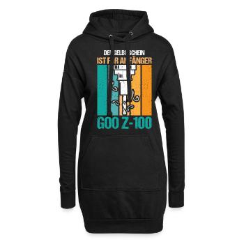 Zerspaner Fräser - Hoodie-Kleid - Schwarz - Vorne