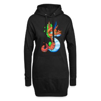 Mignon Seahorse Unicorn Seahorse Seahorse Cadeau - Sweat-shirt à capuche long Femme - noir - Devant