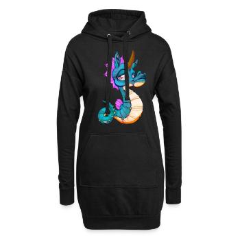 Mignon Seahorse Unicorn Seahorse Seahorse Cadeau - Sweat-shirt à capuche long Femme - noir - Devant