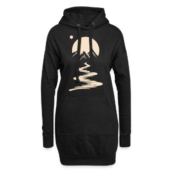 Mountain River - Hoodie-Kleid - Schwarz - Vorne
