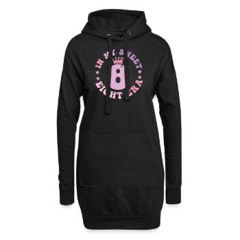 In My Sweet Eight Era 8th Birthday Groovy 8th bday - Sweat-shirt à capuche long Femme - noir - Devant