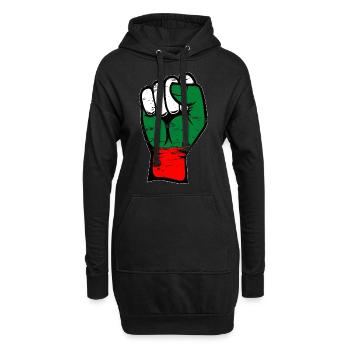 Bulgarien Flagge Faust used - Hoodie-Kleid - Schwarz - Vorne