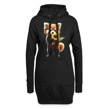 Alpaka - Hoodie-Kleid - Schwarz - Vorne