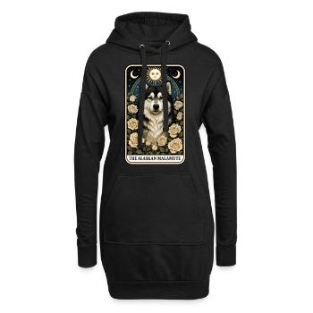 Alaskan Malamute - Hoodie-Kleid - Schwarz - Vorne