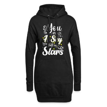 Star Star Moon Souhaite - Sweat-shirt à capuche long Femme - noir - Devant