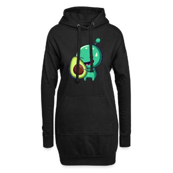 Green Alien Avocado: Fusion exotique - Sweat-shirt à capuche long Femme - noir - Devant