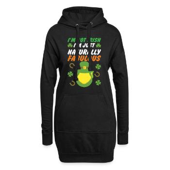 St Patricks day fabulous - Hoodie-Kleid - Schwarz - Vorne