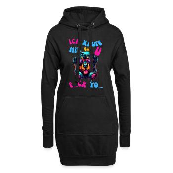 Rottweiler "Fuck You" - Hoodie-Kleid - Schwarz - Vorne